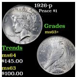 1926-p Peace $1 Grades Select+ Unc