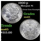 1900-p Morgan $1 Grades GEM Unc