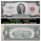 1953A $2 Red Seal United States Note Grades Select