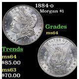 1884-o Morgan $1 Grades Choice Unc
