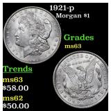 1921-p Morgan $1 Grades Select Unc