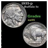 1935-p Buffalo 5c Grades Choice AU