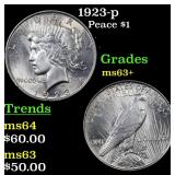 1923-p Peace $1 Grades Select+ Unc