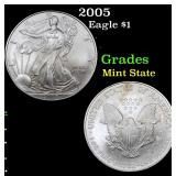 2005 Eagle $1 Grades Mint State