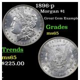 1896-p Morgan $1 Grades GEM Unc