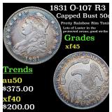 1831 O-107 R3 Capped Bust 50c Grades xf+