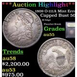 *Highlight* 1809 O-111A Mint Error Capped Bust 50c