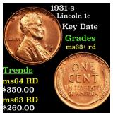 1931-s Lincoln 1c Grades Select+ Unc RD