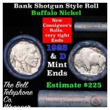 Buffalo Nickel Shotgun Roll in Old Bank Style 