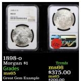 1898-o Morgan $1 Graded ms65