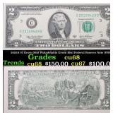 2003A $2 Green Seal Philadelphia Green Seal Federa