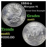 1884-o Morgan $1 Grades GEM Unc