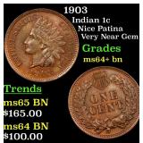 1903 Indian 1c Grades Choice+ Unc BN