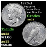 1926-d Peace $1 Grades Choice AU/BU Slider