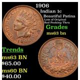 1906 Indian 1c Grades Select Unc BN