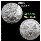 2019 Eagle $1 Grades Mint State