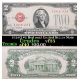 1928G $2 Red seal United States Note Grades vf++