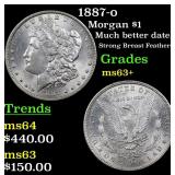 1887-o Morgan $1 Grades Select+ Unc