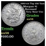 1882-o/s Top 100 Vam 3 Morgan $1 Grades Choice AU/