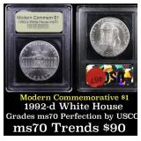 1992-d White House Modern Commem Dollar $1 Graded