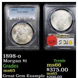 1898-o Morgan $1 Graded ms65