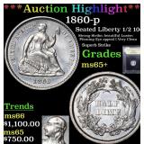 *Highlight* 1860-p Seated Liberty 1/2 10c Graded G