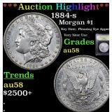 *Highlight* 1884-s Morgan $1 Graded Choice AU/BU S