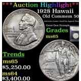 *Highlight* 1928 Hawaii Old Commem 50c Graded GEM