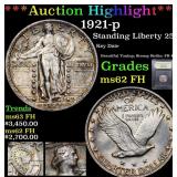 *Highlight* 1921-p Standing Liberty 25c Graded Sel