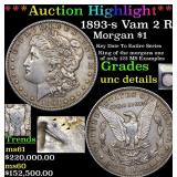 *Highlight* 1893-s Vam 2 R6 Morgan $1 Graded Unc D