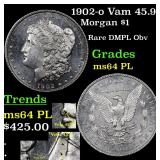 1902-o Vam 45.9 Morgan $1 Grades Choice Unc PL