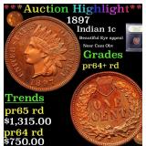 *Highlight* 1897 Indian 1c Graded Choice+ Rd Proof