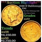 *Highlight* 1849 D Dahlonega G$1 Graded Select AU