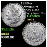 1886-o Morgan $1 Grades Choice AU/BU Slider