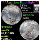 *Highlight* 1922-s Peace $1 Graded GEM Unc