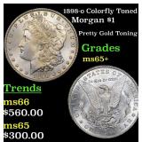1898-o Colorfully Toned Morgan $1 Grades GEM+ Unc