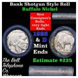 Buffalo Nickel Shotgun Roll in Old Bank Style 
