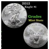 2012 Eagle $1 Grades Mint State