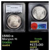 1880-s Morgan $1 Graded ms64