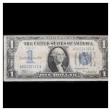 1934 Funny Back $1 Blue Seal Silver Certificate Gr