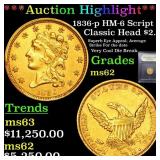 ***Auction Highlight*** 1836-p HM-6 Script 8 Class