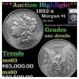 *Highlight Of Entire Auction* 1892-s Morgan Dollar