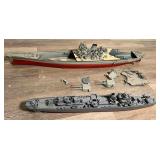 Lot of 2 - USS Melvin DD 680 & an Aircraft Carrier