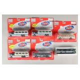 Lot of 6 Miniature Die-Cast & Plastic Bus Models