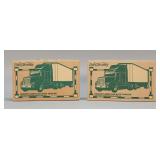 Lot of 2 ERTL Freightliner Cab with Trailer 1/64