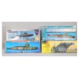 Lot of 4 Revell 3 Subs/1 Carrier Model Kits