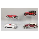 Lot of 4 Franklin Mint Model Cars 1/24 Scale