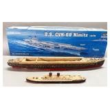 Lot of 3 - 1975 Nimitz - 1/350, 2 Wooden Titanics