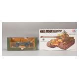 Lot of 2 King Tiger Tank Model/UT Military Jeep