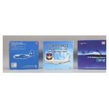 Lot of 3 Model Airplanes - F-16/Blue Angels/Boeing